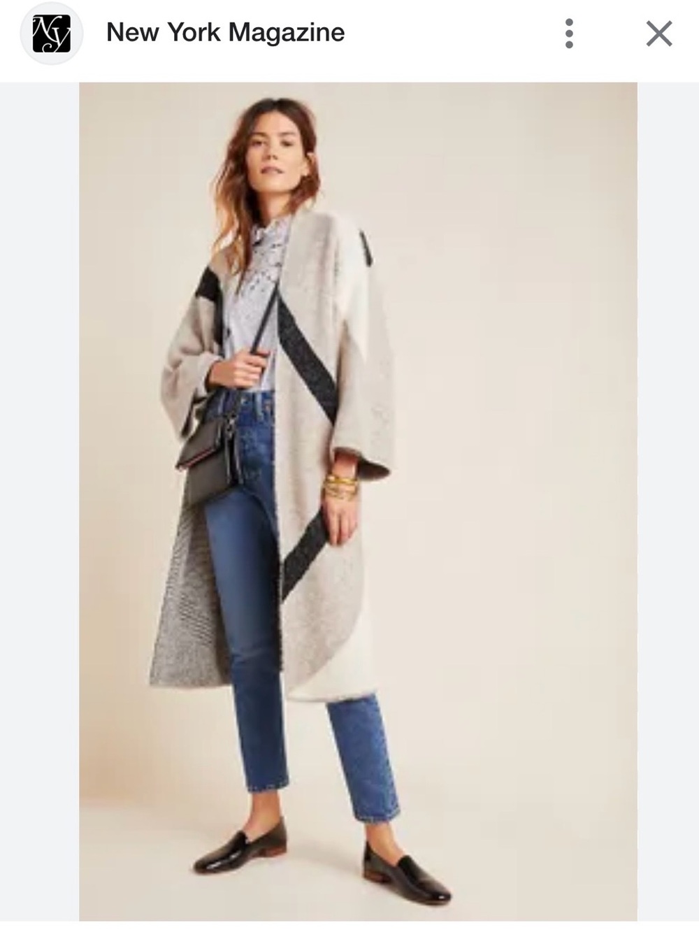 Anthropologie Akemi + Kin Geometric Open Front Cardigan | One Size
